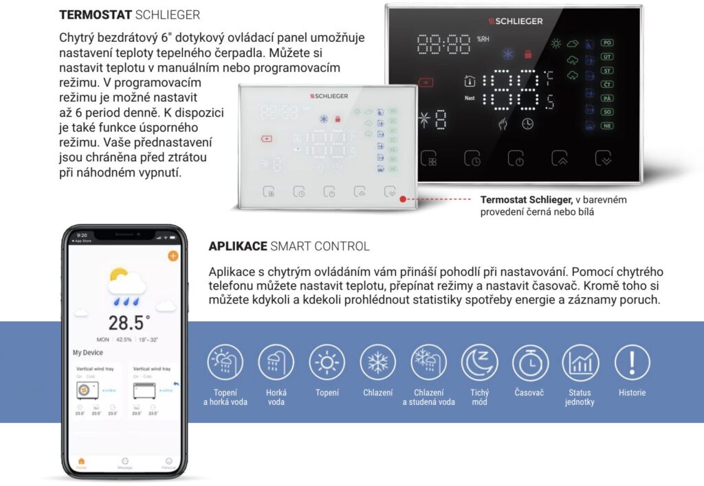 termostat k tepelnemu cerpadlu