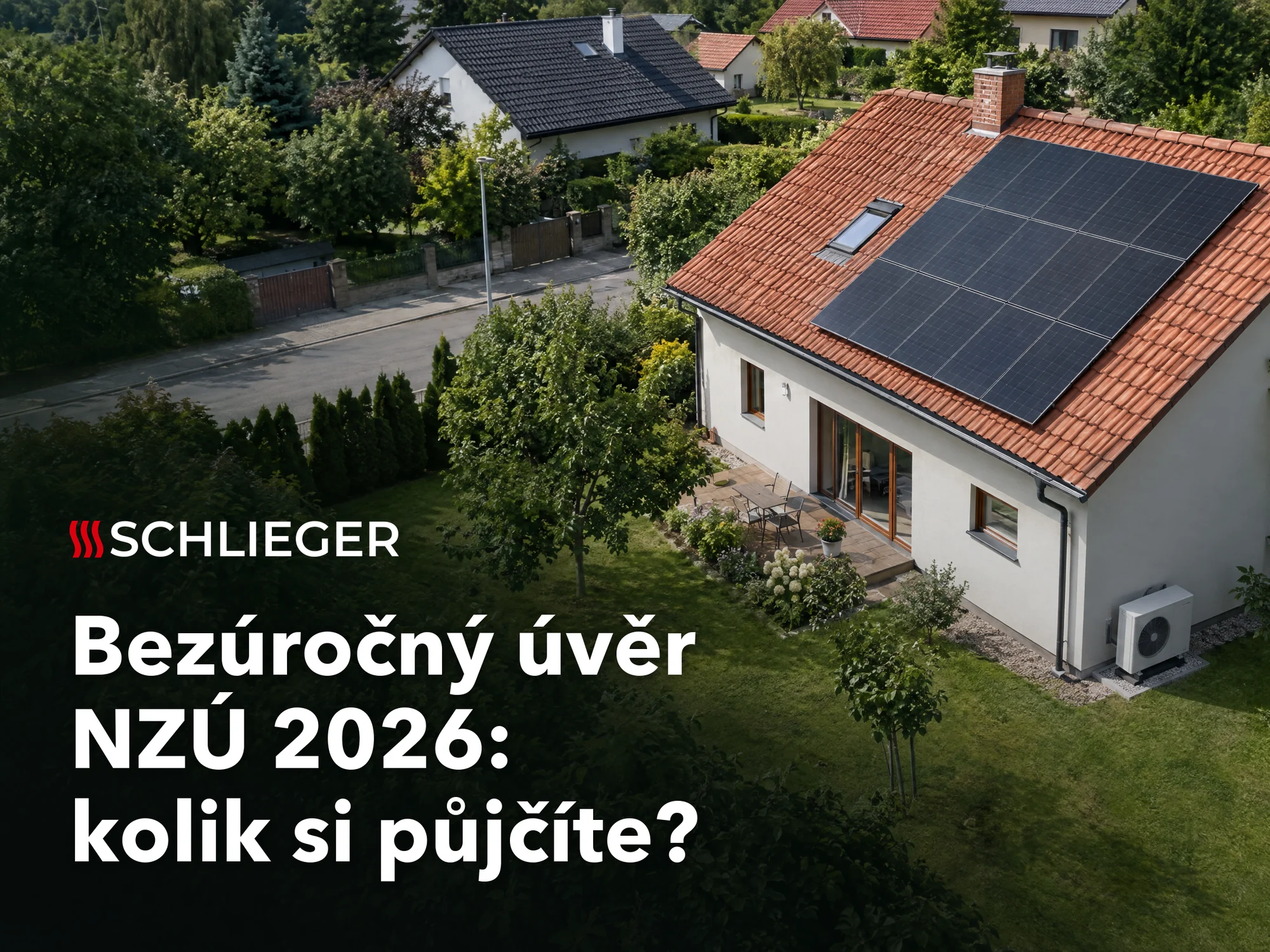 Rodinný dům s fotovoltaikou a tepelným čerpadlem financovanými bezúročným úvěrem NZÚ – bezúročný úvěr NZÚ